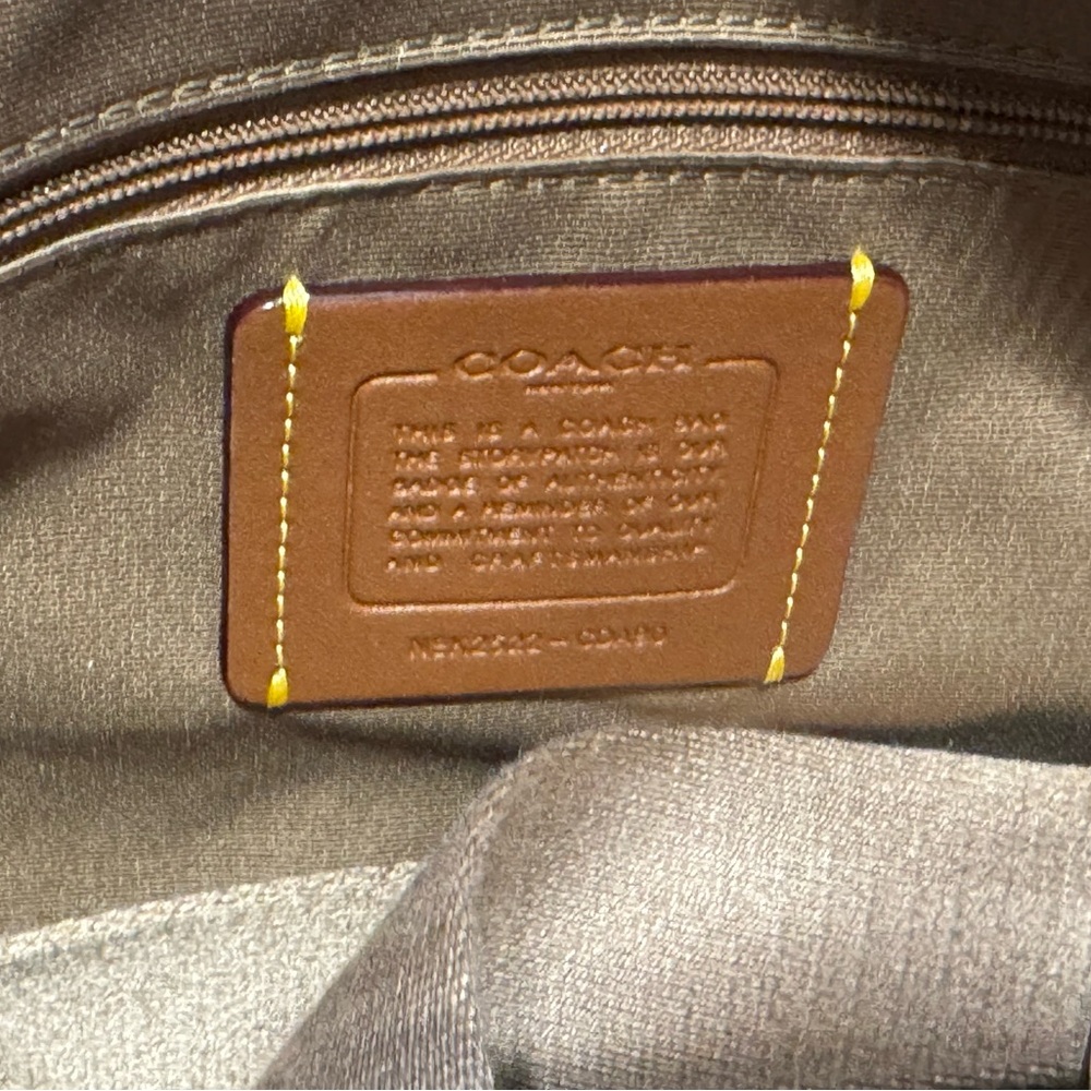 Coach Rowan Satchel Bag In Rainbow Signature Canvas CDA90 Sand Multi - Picture 8 of 11